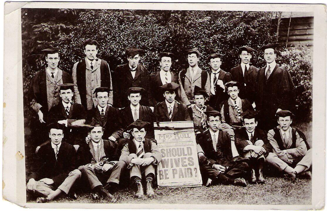 Should Wives be Paid - a group of students at Tunbridge Hall when owned by Downing College